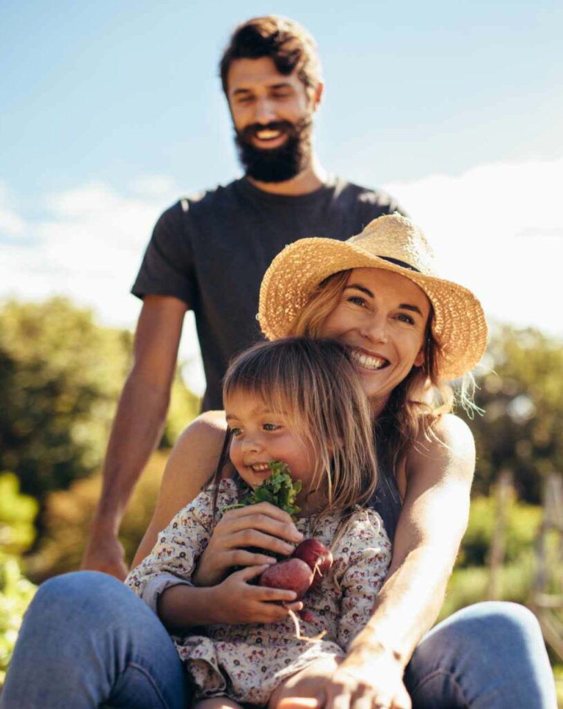 Familia Reunida no Campo